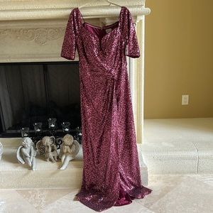 Rene Ruiz cranberry sequin dress